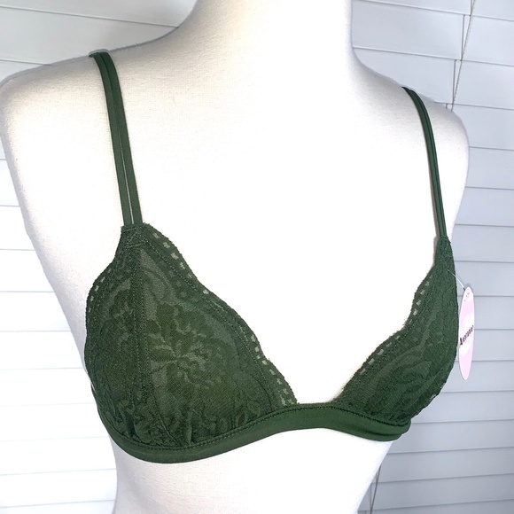 🚫SOLD! *NWT🤩 |•ANEMONE•| Pretty Olive Green Bralette* - Picture 4 of 8